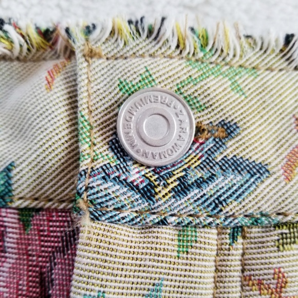 NWT Zara Floral Asymmetrical Ruffle Skirt - Picture 5 of 6